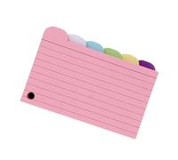 GMBYLBY 6 Color Indexed Notepads Premium Paper Spirals Bounded Portable Design Lined Indexes Cards Journal 150 Pages Color Coded Writing Pad