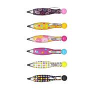 GMBYLBY 6 Pcs Ballpoint Pen Big Fat Wide Grip Gift Smooth Writing Small Short Fat for Student