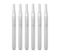 GMBYLBY 6Pcs Clear Empty Brush Pen Refillable Acrylics Marker Paint For Painting On Paper Wood