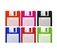 GMBYLBY 6Pieces Multipurpose Silicone Coasters Set Floppy Disk Dining Decors Office Accessories Drinkware Pad