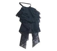 GMBYLBY Adjustable Jabot Neckpiece Tiered Ruffle Lace False Collar Shirt Front Necktie For Pirate Victorian Theme Party Outfits Elegant False Collar For Dresses