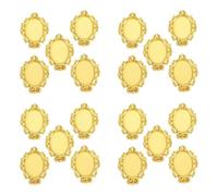 GMBYLBY Alloy Oval Base for Jewelry Time Gemstones Display Featuring Sturdy Oxidation Proof and Fine Craftsmanship Alloy Finding