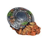 GMBYLBY Aquarium Resin Decorations Spaceship Ornaments Landscaping Accessories Small Wreck for Fish Rest for Play Betta Fish Tank Decorations Small