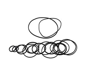 GMBYLBY Bag Belts Drive Belt Length Mix Pulley Drive Replacement Part Electronic Components Storage Box