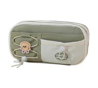 GMBYLBY Big Capacity Pencil Bag 8 Compartments Polyester Case Travel Makeup Carrying Case for School Office Travel Use Heavy Duty Organiser for Work and Study