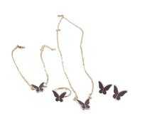 GMBYLBY Butterfly Pendant Necklace Rings Earrings Set For Fashion Forward Women Looking To Enhances Their Outfits