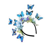 GMBYLBY Colorful Butterfly Flower Crowns Headpiece Ethnic Adjustable Hairhoop For Christmas Derby StPatricks Celebration Party Butterfly Headbands