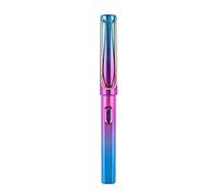 GMBYLBY Colorful Piston-Filled Fountain Pen Gift Writing Pen Large Capacity Fit for Calligraphy Art Signatures Pens Kit with Feather Pens Oblique Tip for Kids Beginners Writer Left
