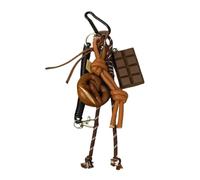 GMBYLBY Creative Bagel Chocolate Bag Charm Rope Keychain Accessory Lightweight Practical Bags Pendant For Backpacks