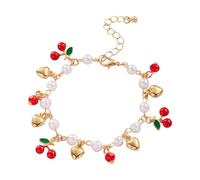 GMBYLBY Delicate Fruit Beads Comfort Heart Wrist Jewelry Alloy Texture Suitable For Individualistic Jewelry Seekers Adjustable Alloy Charm
