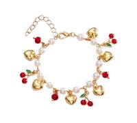 GMBYLBY Delicate Fruit Beads Comfort Heart Wrist Jewelry Alloy Texture Suitable For Individualistic Jewelry Seekers Adjustable Alloy Charm