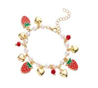 GMBYLBY Delicate Fruit Beads Comfort Heart Wrist Jewelry Alloy Texture Suitable For Individualistic Jewelry Seekers Adjustable Alloy Charm