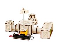 GMBYLBY Educational Space Station Model Kits Wooden Craft Toy Science Learning Activity Kids Building Craft Kits