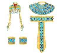 GMBYLBY Egyptian Costume Includes Snake Headpiece Egyptian Belt Collar Wristbands For Women Man Halloween Cosplay Party Dress Up