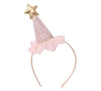 GMBYLBY Elastic Little Girl Hair Accessory Top Hat Headbands With Glittering Sequins For Children Birthday Party Gathering