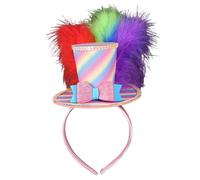 GMBYLBY Elastic Little Girl Hair Accessory Top Hat Headbands With Glittering Sequins For Children Birthday Party Gathering