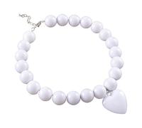 GMBYLBY Elegant Beaded Large Heart Necklace Symbolizing Forever Love And Sophistication For Fashion Forward Women