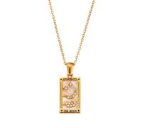GMBYLBY Elegant Tarot Card Pendant Zodiacs Necklace Craft From Sturdy Stainless Steel Materials Accessory For A