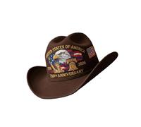 GMBYLBY Embroidered Hat Patriotic Ornament Great for Holiday Gatherings and Outdoors Adventure Independence Day Cowhand Hat