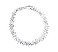 GMBYLBY Fashionable Acrylic Necklace Spikes Chain Clear Lock Pendant Suitable For Men And