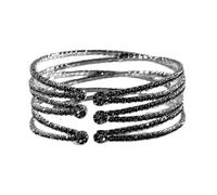 GMBYLBY Fashionable Women's Wrist Band Adjustable Rhinestones Cuff With Crystal Multilayer Bangle Accessory For Women