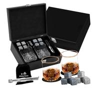 GMBYLBY Father ’ s Day Set with Ice Rocks & Heavy Glasses - Chill No Watering Down, Sophisticated Present Whiskys Ice Rock Gift Set