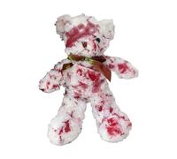 GMBYLBY Gothic Wounded Bear Plush Toy With Realistic Scars Halloween Cosplay Prop Horror Party Decor Soft PP Cotton Halloween Disabled Bear Bloody Injured Plush Toy