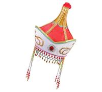 GMBYLBY Handcrafts Mongolian Styles Costume Hat with Embroidery Design Ethnic Headpiece for Theatrical Stage Folk Dance Accessory