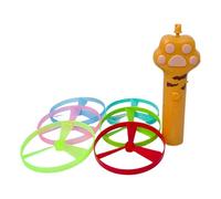 GMBYLBY Interaction Electric Flying Saucer Pet Teasing Toy with LED Light Stimulating Felines Instincts Indoor Exercise LED Glowing Flying Saucer Toy for Boredom Relief and Indoor Physical Activity