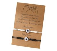 GMBYLBY Matching Soccer Bracelets For Best Friend Couples Birthday Gifts Adjustable Braided Friendship Accessories