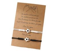 GMBYLBY Matching Soccer Bracelets For Best Friend Couples Birthday Gifts Adjustable Braided Friendship Accessories