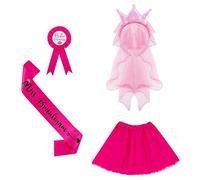 GMBYLBY Men’s Bachelor Party Costume Set Hen Costume Stag Outfits Tutu Skirt Veils Headband Sash For Wedding Stag Party Outfits