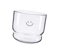 GMBYLBY Microwaveable Glass Mugs Unique Microwave Safe with Elegant Smiling Face for A Happy Moods
