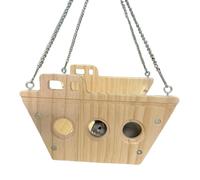 GMBYLBY Multi Stage Hanging Wooden Cage Addition for Active Tiny Creatures Such As Gerbils and Hamsters Safe Small Pet Shelter