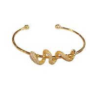 GMBYLBY Multifuntional Snake Open Geometric Wide Cuff Adjustable Opening Bangle Wristband Present For