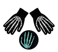 GMBYLBY Novelty Halloween Glowing Claw Gloves Scary Cosplay Costume Full Finger Gloves Adult Unisex Knitting Gloves