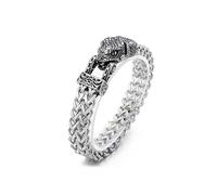 GMBYLBY Openable Mouth Wolf/Snake/Hawks Men ' s Mesh Chain Animal Bangle Punk Jewelry Nordic Mythology Accessory Punk Jewelry for Men