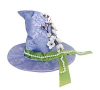 GMBYLBY Peach Flower Witch Hat With Classical Designs Easter Party Headwear Great For Role Playing And Holiday Party Gathering Adjustable Witch Caps