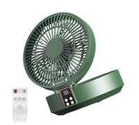 GMBYLBY Remote Control USB Desktop Air Coolers With Timer Function Foldable 4000mAh Battery 120° Auto Rotation 3 Speed Fan Remote Control Desk Fan With LED Light