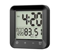 GMBYLBY Shower Clock Bathroom Timer Waterproof For Water Sprays Count Up Count Down Alarm Clocks Wall Mount