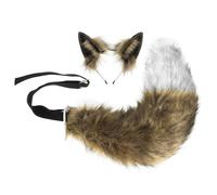 GMBYLBY Soft Comfortable Polyester Fiber Animal Ears Headband with Furry Tail for Immersive Cosplay Comfort Realistic Foxes Ears