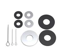 GMBYLBY Stainless Steel Motorcycle Buffer Pads Rubber Anti-Rattle Shims, Reduction, Quick Setup Motorcycle Steel/Rubber Anti-Vibe Pads