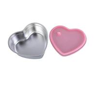 GMBYLBY Stainless Steels Dessert Display Bowl Efficient Cake Packaging Holders In Heart Shape Elegant Strawberry Cake Container