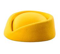 GMBYLBY Stewardess Costume Accessories Flight Attendant Hat for Real-Estate Uniform Vintage British Stewardess Hat Airline Ladies
