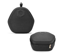 GMBYLBY Storage Organiser Bag For 2024 Headphone Feature Shockproof Lining Dedicated Charging Cable Slot Black Headset Carrying Case