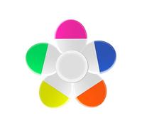 GMBYLBY Stress Relief Spinner Highlighter Pen 5 Color Fluorescent Marker Pen for Note Taking Color Coding Journaling Spinner