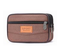 GMBYLBY Stylish Canvas Bag For Men Belt Handbag With Large Capacity And Layered Zipper Closure Men's Canvas Bag