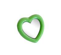 GMBYLBY Stylish Heart Pattern Phone Holder With Glass Multifunctional Heart Shaped Stand For On The Go Makeup & Media Viewing