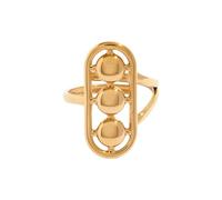 GMBYLBY Two Tone Beaded Statement Rings with Adjustable Size Everyday Wear Open Adjustable Rings