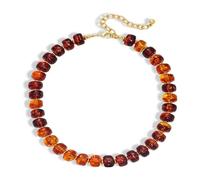 GMBYLBY Unique Handcrafted Geometric Beaded Necklace Adjustable Clavicle Chain Stylish Jewelry Accessory for Women Modern Jewelry